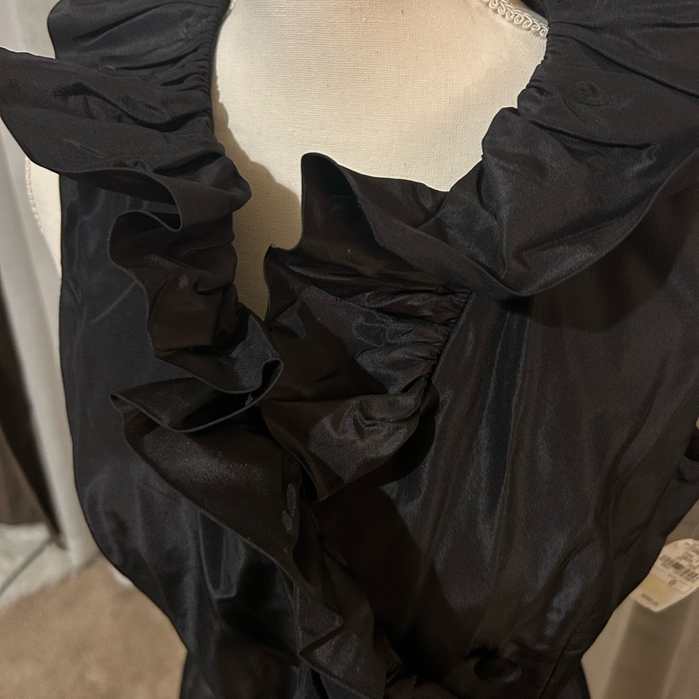 Rickie Freeman TERI JON Taffeta Ruffle Dress - Picture 6 of 10